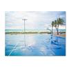 Trademark Fine Art Basketball by the Beach by Preston Hanging Art Piece, 18"x24" view 1