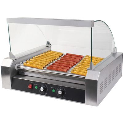 HomeLoft Basics YanHong150720-246 8yh1240yh cover CE New 11 Roller Grill Machine W/ New Commercial New Comme Cooker Machine W/ 11 Roller 30 Hot Dog al 30 Hot cover CE New