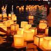 Aketek 20 Pack Square Chinese Lanterns Wishing, Praying, Floating, River Paper Candle Light view 2