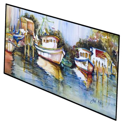 Caroline's Treasures JMK1317HRM2858 Shrimp Boats at Fly Creek Indoor/Outdoor Runner Mat 28x58,