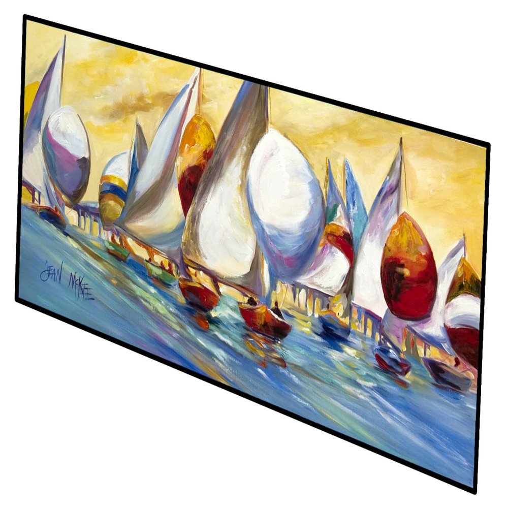 Caroline's Treasures JMK1312HRM2858 Sailboats from The Causeway Indoor/Outdoor Runner Mat 28x58,