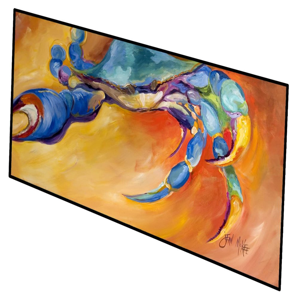 Caroline's Treasures JMK1332HRM2858 Blue Crab Orange Indoor/Outdoor Runner Mat 28x58,