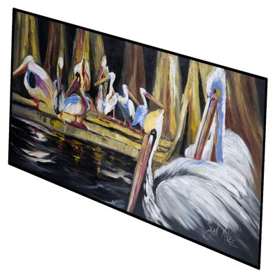 Caroline's Treasures JMK1343HRM2858 Black Pelicans Indoor/Outdoor Runner Mat 28x58,