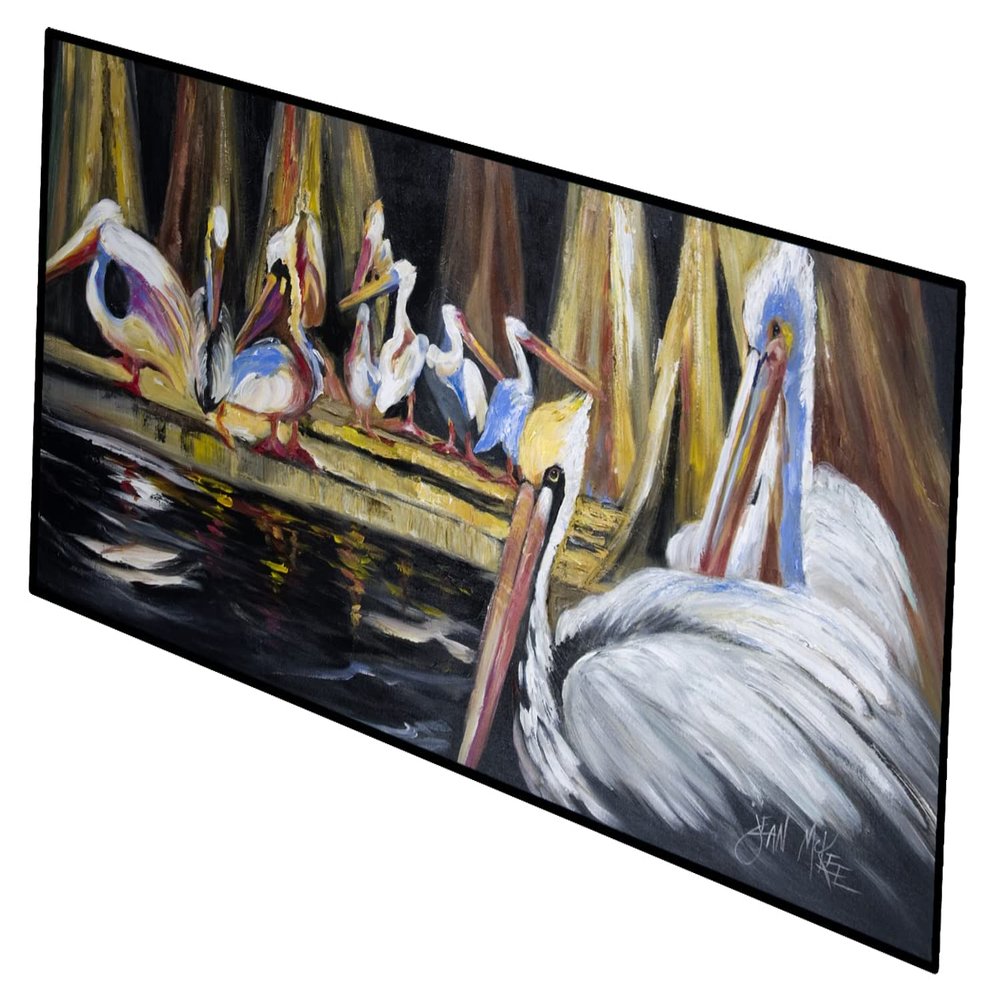 Caroline's Treasures JMK1343HRM2858 Black Pelicans Indoor/Outdoor Runner Mat 28x58,