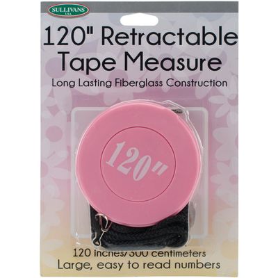 Sullivans Retractable Tape Measure 120" - Pink