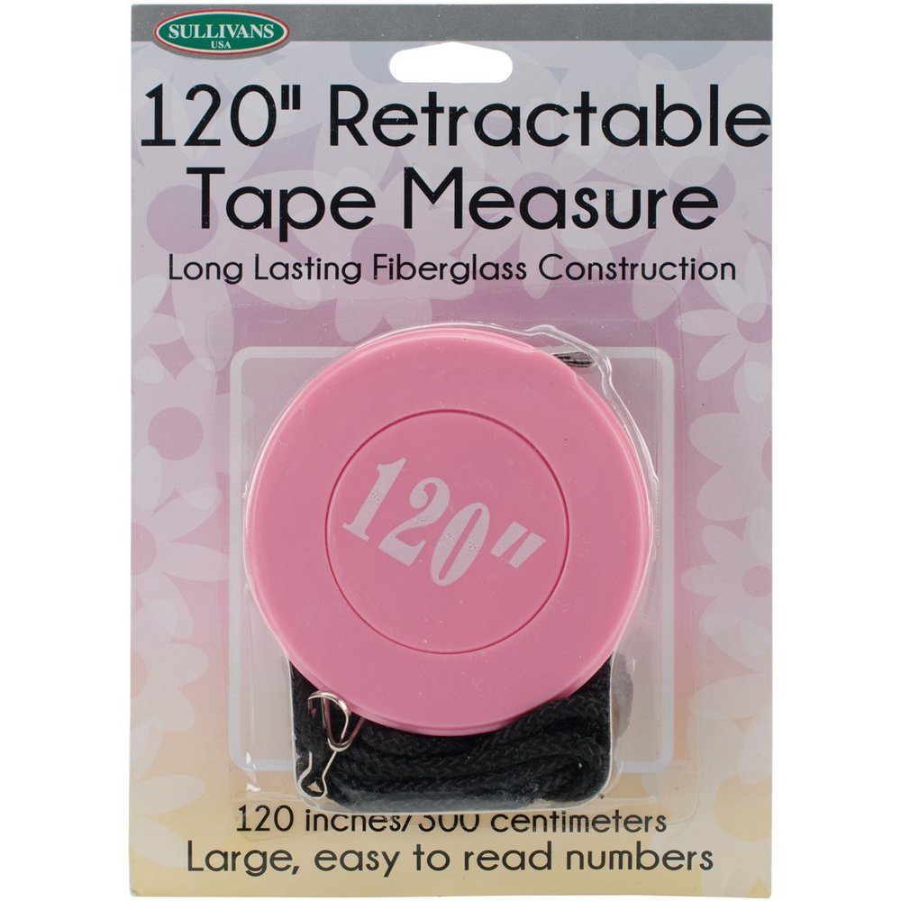 Sullivans Retractable Tape Measure 120" - Pink