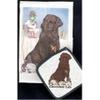 (Ship from USA) Pipsqueak Productions DP923 Chocolate Lab Dish Towel And Potholder /ITEM NO#E8FH4F85467636 view 1