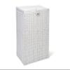 ARPAN Medium Resin Laundry Clothes Lid Storage Basket with Removable Lining, White view 1