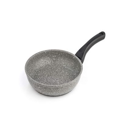 Barazzoni Monolithic Pan, Internal Coating in Marmotech Plus with 6 Layers Stone Effect, Diameter 28 cm, 2.6 liters. Made in Italy.