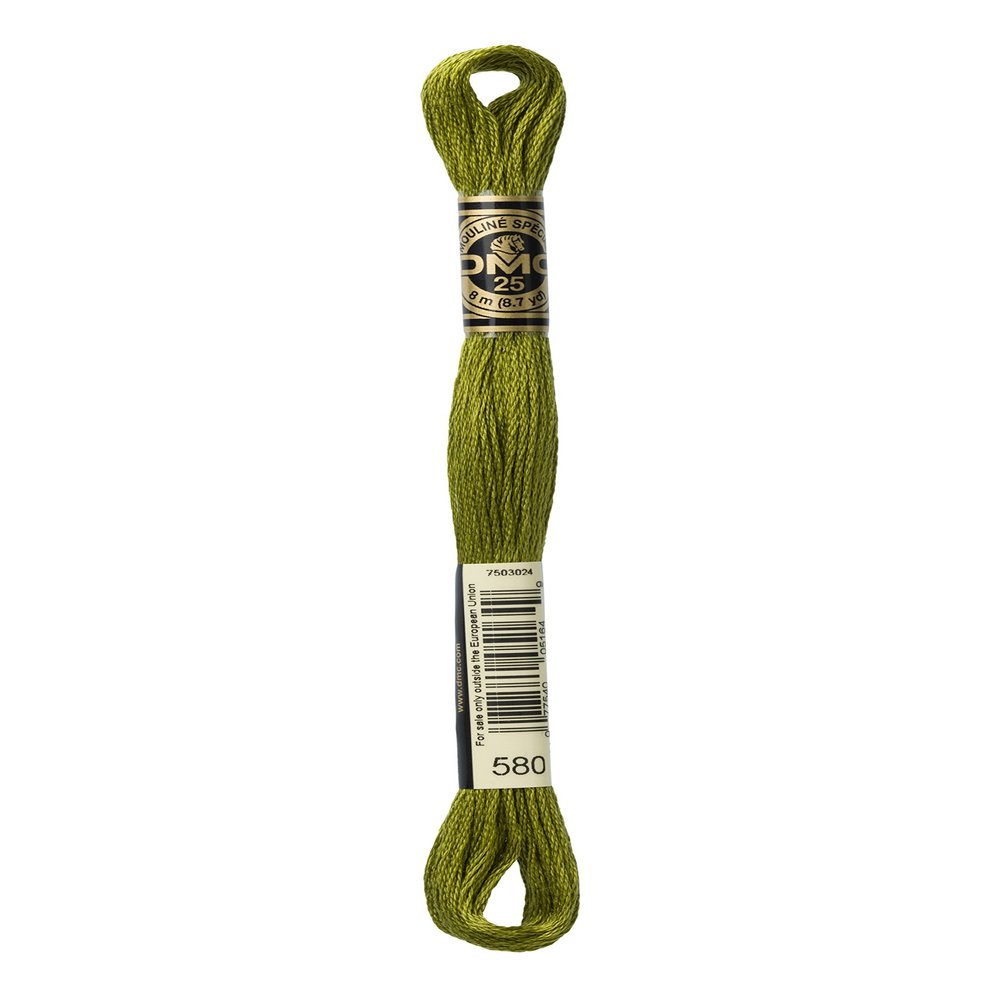DMC 117MC-0580 Cotton Embroidery Floss, 0580 Green, 8 m