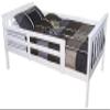 Furniture Barn USA- Twin Size Mission Syle Bed with Safety Rails- Painted, Stained or Unfinished Pine, White view 1