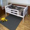 Furniture Barn USA- Twin Size Mission Syle Bed with Safety Rails- Painted, Stained or Unfinished Pine, White view 2
