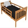 Furniture Barn USA- Twin Size Mission Syle Bed with Safety Rails- Painted, Stained or Unfinished Pine, Honey Stain view 1