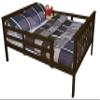 Furniture Barn USA- Full Size Mission Syle Bed with Safety Rails- Painted, Stained or Unfinished Pine, Coffee view 1