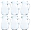 Aderia H-4748 Glass Milk Pitcher, 1.4 fl oz (40 ml), Urn, Small, Set of 6, Clear view 1