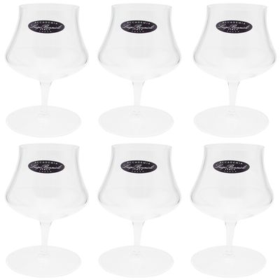 Aderia Brandy Glass Clear 6.0 fl oz (170 ml), Luigi Bormiori Snifter 170 C372 Set of 6, Crystal Glass J-6467