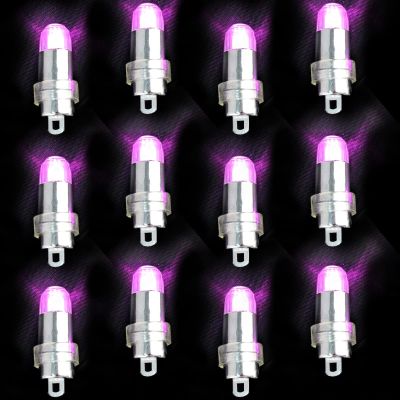Acmee Non-Blinking Water Proof LED Mini Light Light up Paper Lanterns,Balloons,or Vase for Birthday Party or Wedding Decoration (Purple, Pack of 12)