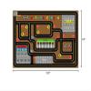Play Time Kids Reversible Area Rug Race Track Learning Carpet Sports Design Game Room, 7 ft 9 in x 10 ft, Brown view 3