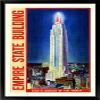 1930's New York Empire State Building Poster Set of 3 Framed Prints Custom Framed A+ Quality view 2