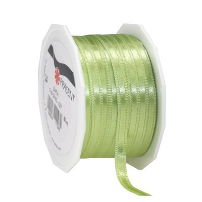 PRSENT C.E. Pattberg Satin Pistachio (Green) Gift Ribbon, 55 Yards for Wrapping Gifts, 0.12 inches Width, Ribbon for Decorating & Crafting, Decorative Ribbon for Gifts, for Every Occasion