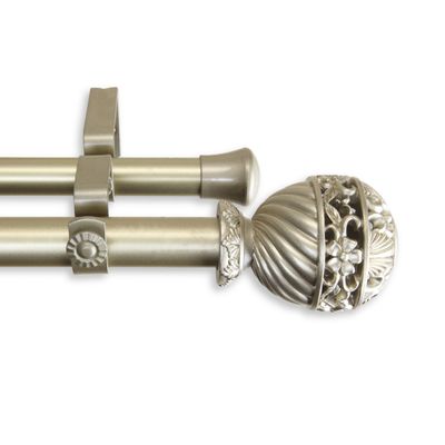 A&F Rod Dcor - Sonnet Double Curtain Rod 1 inch Diameter, 120-170 inch - Gold