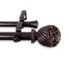 A&F Rod Dcor - Sonnet Double Curtain Rod 1 inch Diameter, 120-170 inch - Mahogany view 1