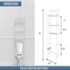 J&V TEXTILES 3-Shelf Bathroom Organizer Over The Toilet, Bathroom Spacesaver (Black) view 2