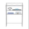 J&V TEXTILES 3-Shelf Bathroom Organizer Over The Toilet, Bathroom Spacesaver (Silver) view 3