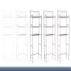 J&V TEXTILES 3-Shelf Bathroom Organizer Over The Toilet, Bathroom Spacesaver (Silver) view 4