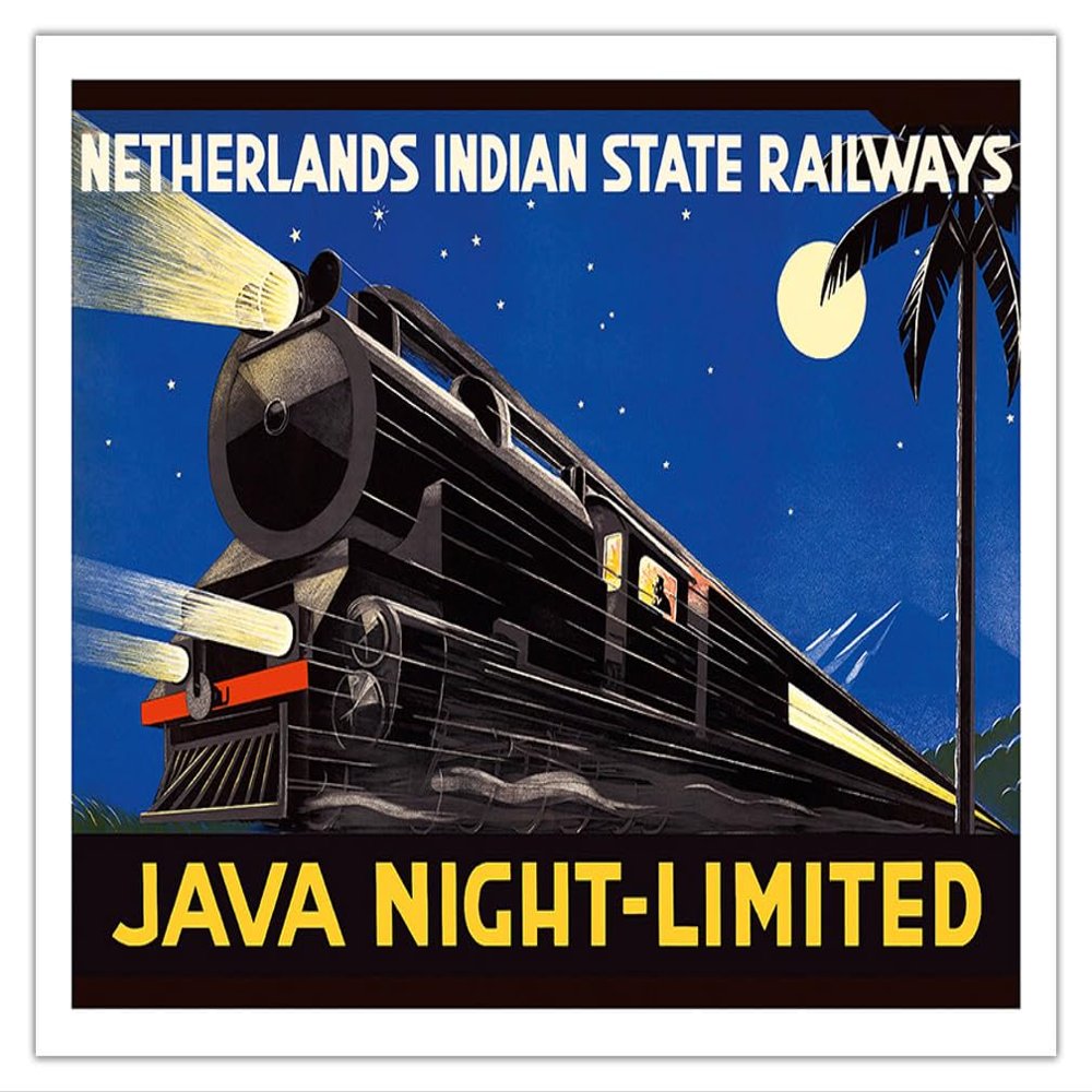Java Dutch East Indies - Java Night-Limited Matte Art Print