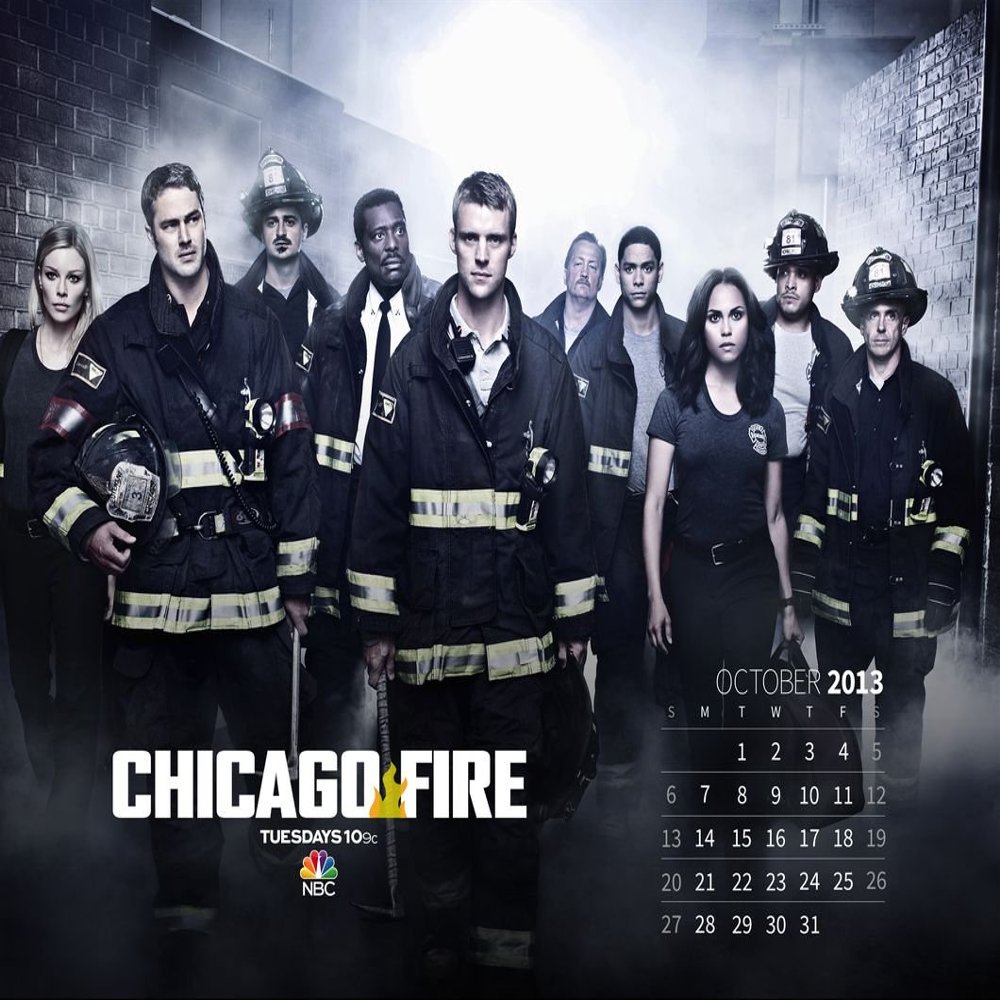 Chicago Fire 18x14 inch Plastic Poster - Waterproof - Anti-Fade - Can Use On Outdoor/Garden/Bathroom - 1PP2A6B