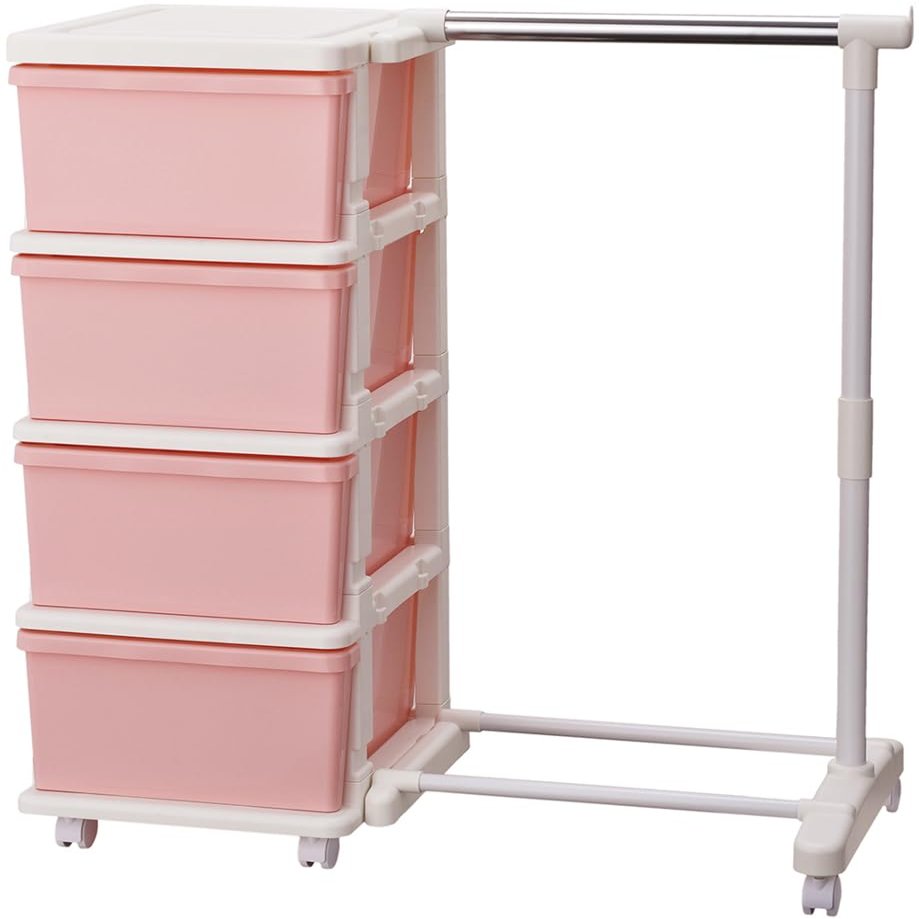 JEJ SEEDS Hanger Rack & 4-Tier Chest