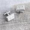 Cathy's Concepts Personalized Zircon Jewel Stainless Steel Cuff Links, Letter Y view 3