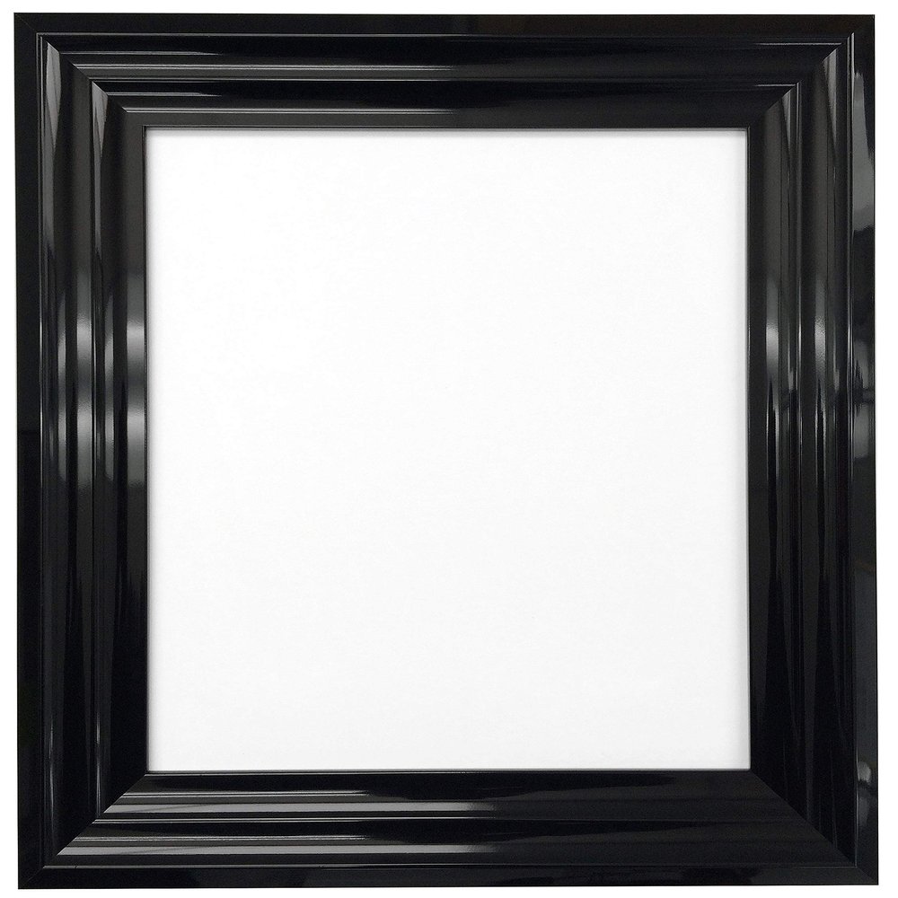 FRAMES BY POST Firenza Gloss Black Picture Photo Frame Plastic Glass 21" x 10\