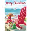 " Coastal Christmas " - Double Sided, Garden Size, 12 Inch X 18 Inch Decorative Flag view 1
