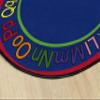 Flagship Carpets Know Your ABCs Educational Oval Rug for Home Learning Area or Classroom Mat, Kids Room or Playroom Carpet, 7'6" x 12', Blue/Multi view 4