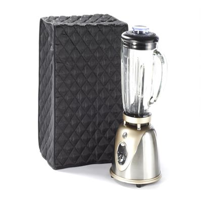 Covermates Keepsakes Blender Cover Quilted Appliance Protector for Food Processors Dust & Stain Resistant, Washable SlipOn Design for Countertop Storage, Black
