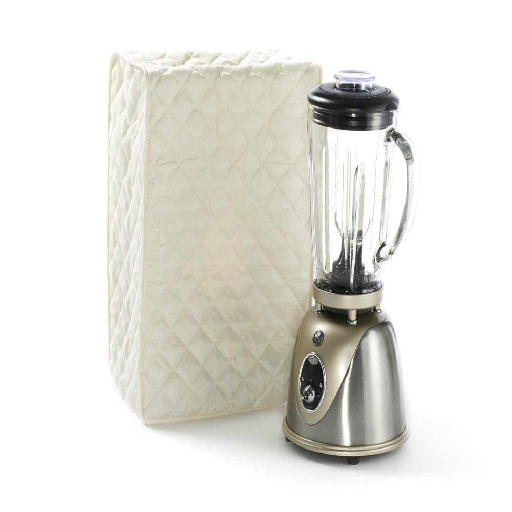 Covermates Keepsakes Blender Cover Quilted Appliance Protector for Food Processors Dust & Stain Resistant, Washable SlipOn Design for Countertop Storage, Cream