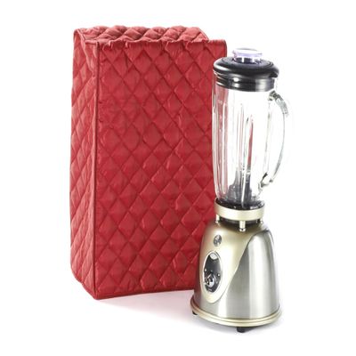 Covermates Keepsakes Blender Cover Quilted Appliance Protector for Food Processors Dust & Stain Resistant, Washable SlipOn Design for Countertop Storage, Red