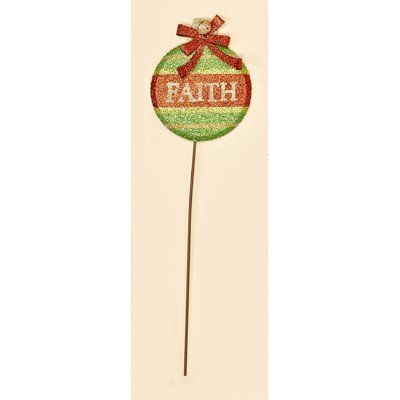 Worth Imports Metal Christmas Stake, 20", Faith