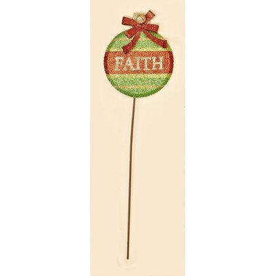 Worth Imports Metal Christmas Stake, 20", Faith