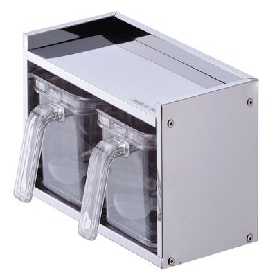 Pearl Metal HB-1778 Seasoning Rack, Stocker, 2 Pieces, Stainless Steel, Made in Japan