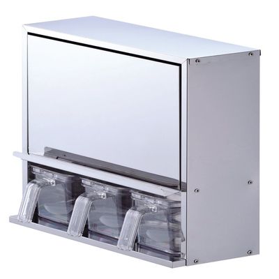 Pearl Metal HB-1777 Condiment Rack, Cabinet Stockers, 3 Pieces, Stainless Steel, Made in Japan