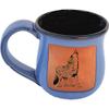 ALWAYS AZUL POTTERY Howling Wolf Mug in Real Blue Glaze - Handmade Ceramic Coffee Mug - Stylish and Unique Handcrafted Artistic Drinkware - Polished Clay Cups, Great for Coffee, Tea, and Art Lovers view 1