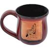 ALWAYS AZUL POTTERY Howling Wolf Mug in Real Red Glaze - Handmade Ceramic Coffee Mug - Stylish and Unique Handcrafted Artistic Drinkware - Polished Clay Cups, Great for Coffee, Tea, and Art Lovers view 1
