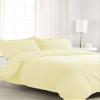 200 Thread Count 3 Piece King Size Duvet Cover Set 100% Egyptian Cotton Premium Quality Solid Pattern Ivory view 1