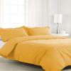 200 Thread Count 3 Piece California King Size Duvet Cover Set 100% Egyptian Cotton Premium Quality Solid Pattern Gold view 1