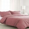 200 Thread Count 3 Piece California King Size Duvet Cover Set 100% Egyptian Cotton Premium Quality Solid Pattern Lavender view 1