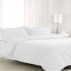 200 Thread Count 3 Piece California King Size Duvet Cover Set 100% Egyptian Cotton Premium Quality Solid Pattern White view 1