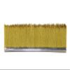 Tanis Brush MB706684 Metal Back Strip Brush with Heavy Duty 5/16" Stainless Steel Backing, 0.008" Diameter Brass Bristles, 7' Overall Length, 4" Trim Length view 1